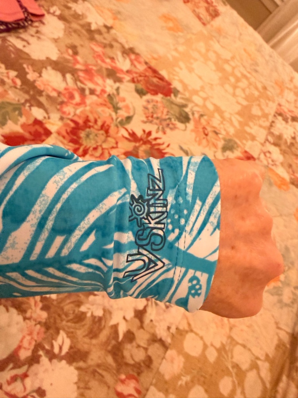 UV SKINZ 2 PIECE SET,SIZE 2X SHORTS NWT, RASHGUARD  NEW NO TAG, AQUA BLUE/WHITE. - Picture 13 of 15